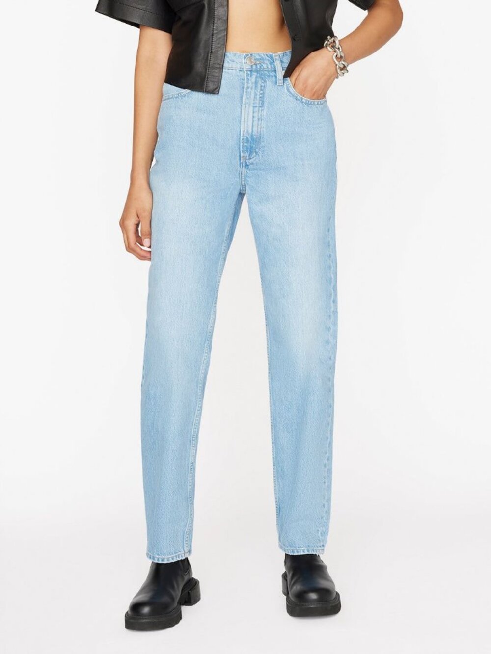 FRAME Le High N Tight Straight Jeans Zona Wash